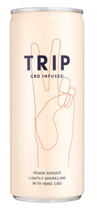 Trip - CBD infused - Sparkling fruit drink - Peachy Ginger with 15mg CBD