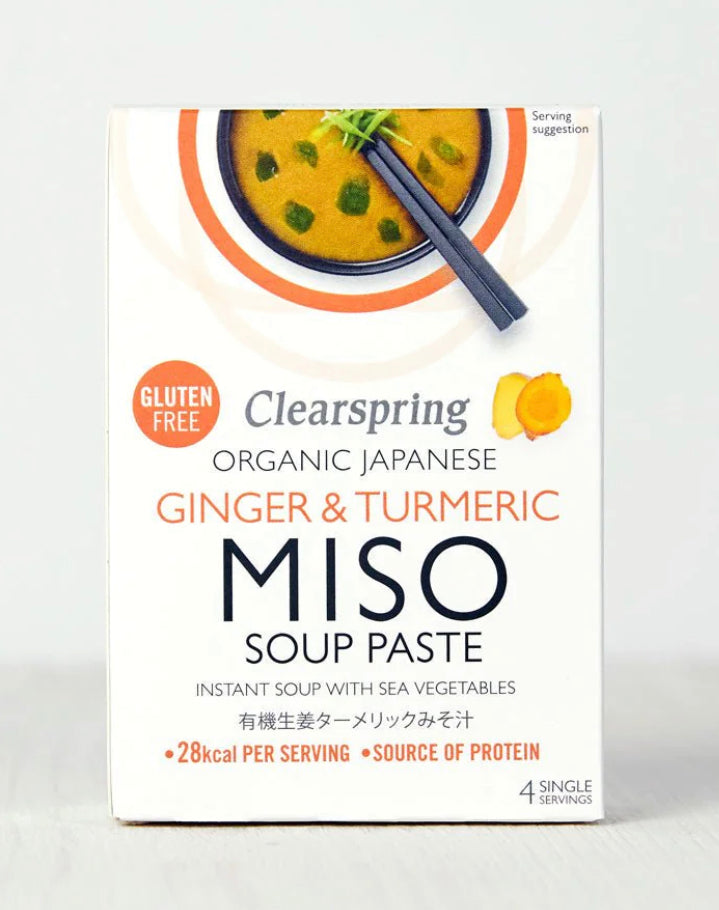 Clearspring - Organic Japanese Ginger & Turmeric Miso Sachets - GF - 4x15g