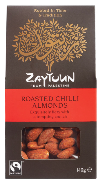 Zaytoun - Roasted Chilli Almonds - 140g - Fairtrade