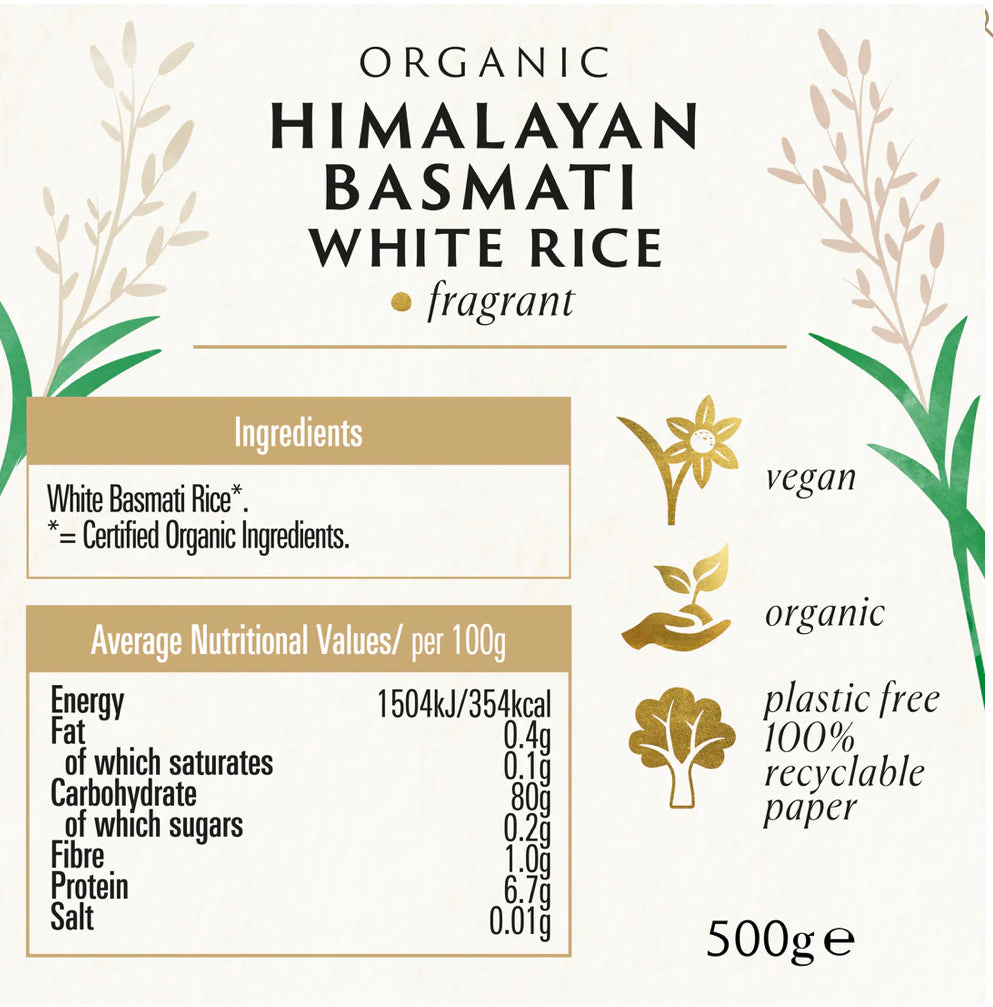 Biona Organic - Himalayan Basmati White Rice - 500g