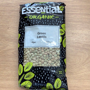 Organic dried Green lentils - pre-packed - 500g