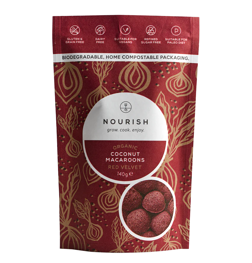 Nourish - Organic Red Velvet Coconut Macaroons - 140g