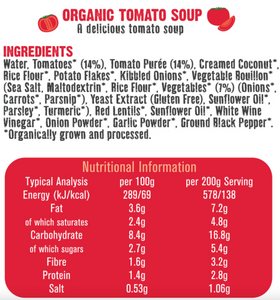 Free & Easy - Organic Tomato soup - GF - 400g