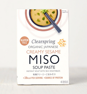 Clearspring - Organic Japanese Creamy Sesame Miso Sachets - GF - 4x15g