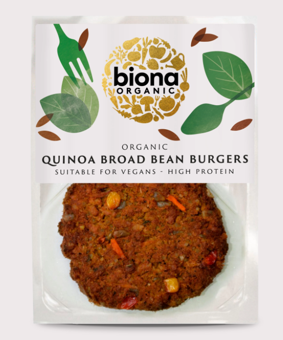 Biona Organic - Burger Quinoa Broad Bean (2) - 150g - frozen