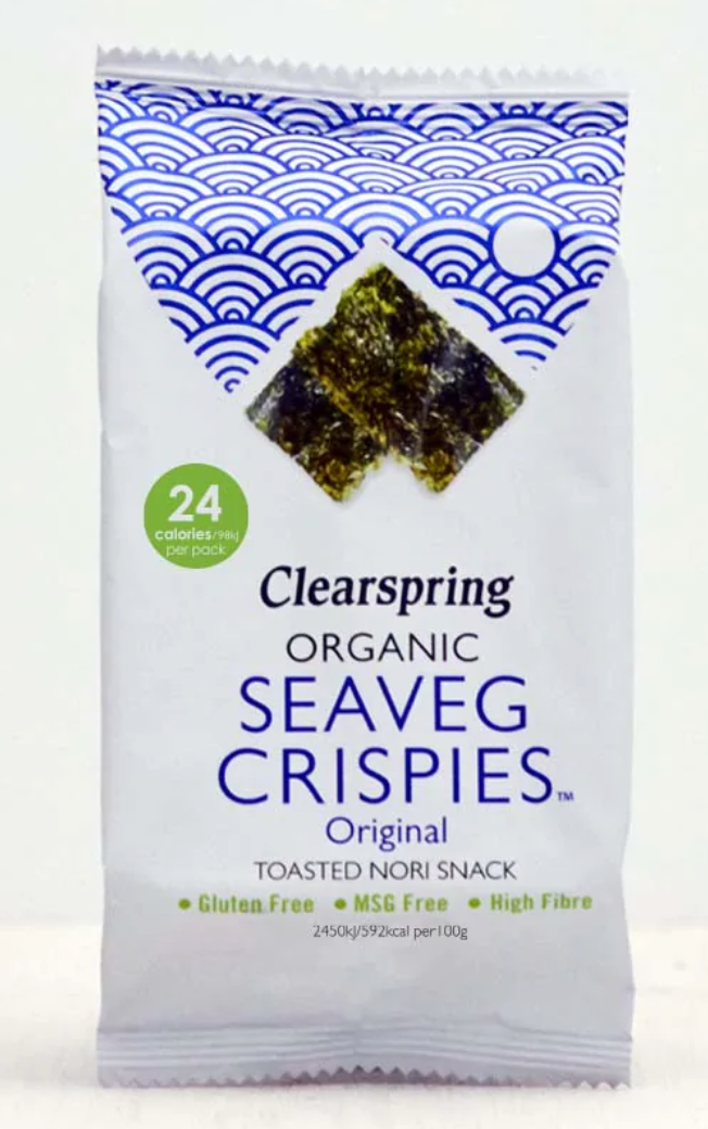 Clearspring - Organic Seaveg crispies  toasted nori snack - 4g