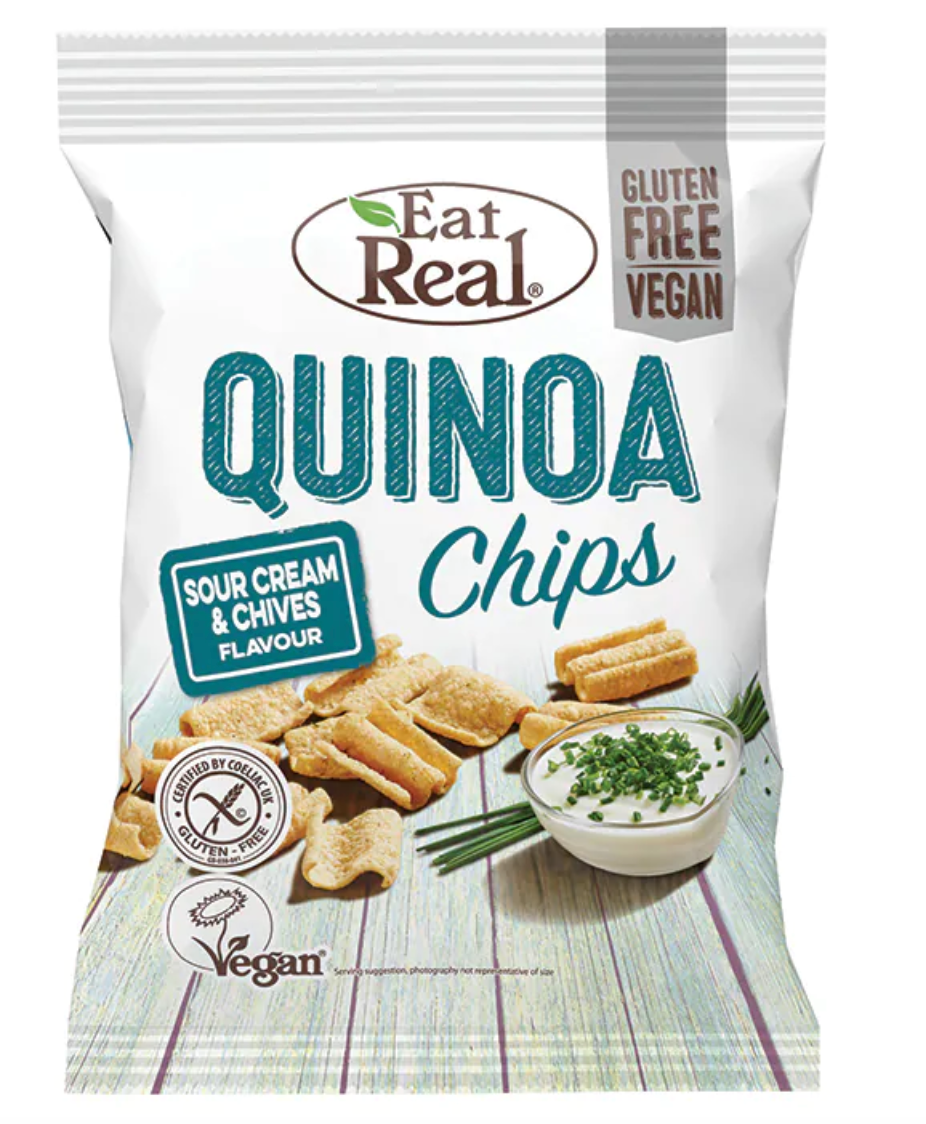 Eat Real - Quinoa Chips Sour Cream & Chive - GF - share bag - 135g