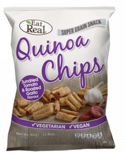Eat Real - Quinoa Tomato Roast Garlic Chip - GF - 125g - share bag