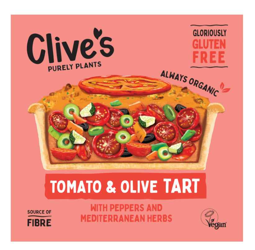 Clive’s Pies - Tomato & Olive Tart - 165g - GF - Organic