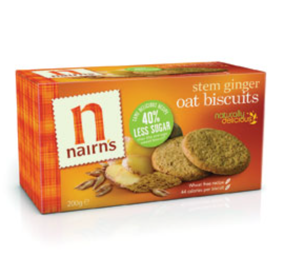 Nairns - Oat Biscuit Stem Ginger - GF - 200g