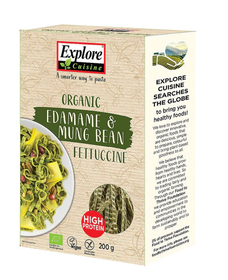 Explore Cuisine - Organic Edamame & Mung bean Fettucine - GF - 200g