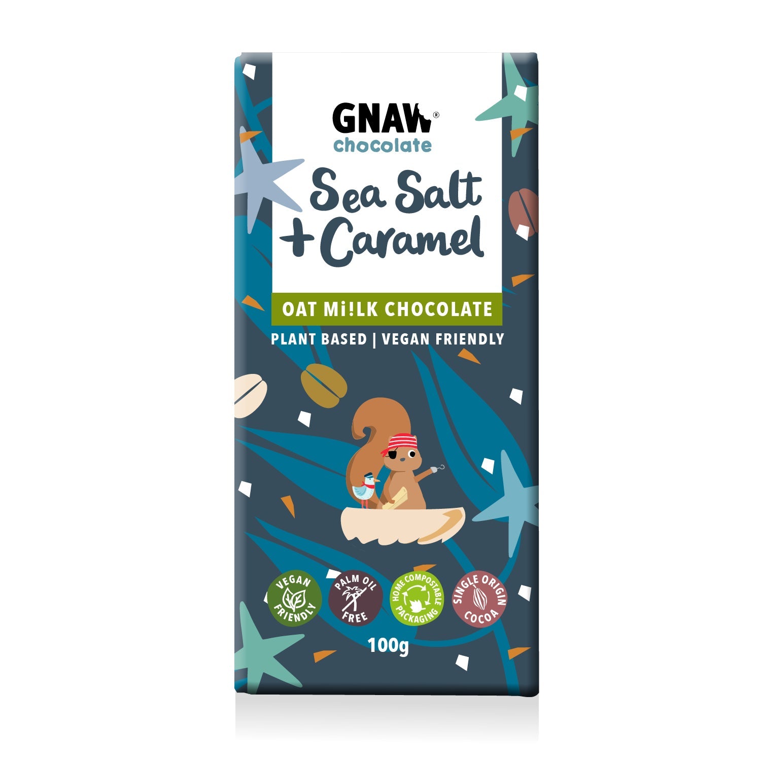 Gnaw - Sea Salt & Caramel Oat Milk - Fairtrade - 100g