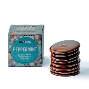 CocoPzazz - Giant Dark Chocolate Buttons - Peppermint - 96g