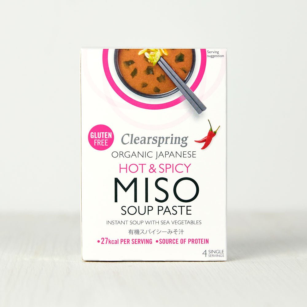 Clearspring - Organic Japanese Hot & Spicy Miso Sachets - GF - 4x15g