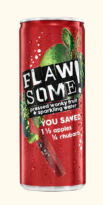 Load image into Gallery viewer, Flawsome! Apple &amp; Rhubarb Lightly Sparkling Juice - 250ml
