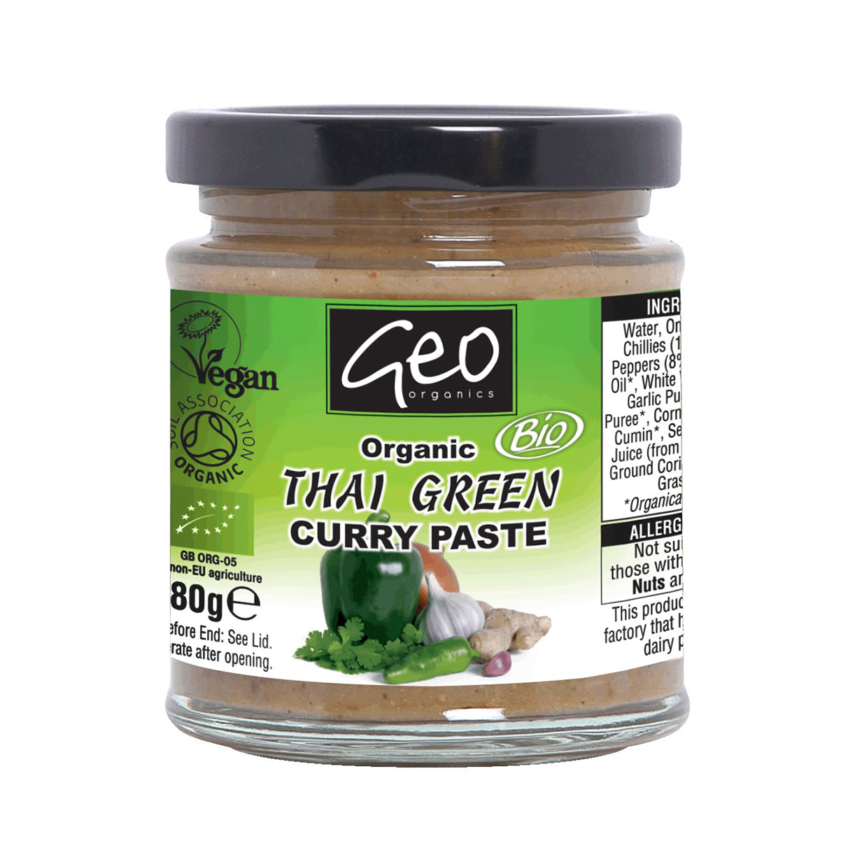 GeoOrganics - Organic & Vegan Thai Green Curry Paste - GF - 180g